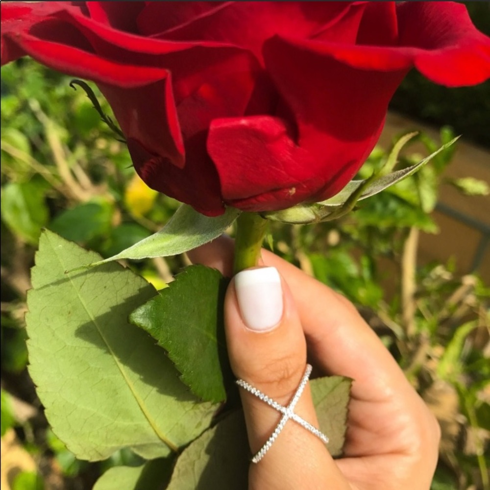 NEW STERLING SILVER FASHION X RING 5 6 7 8 9 - Picture 3 of 6